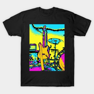 Let's Rock and Roll - Music Instruments T-Shirt